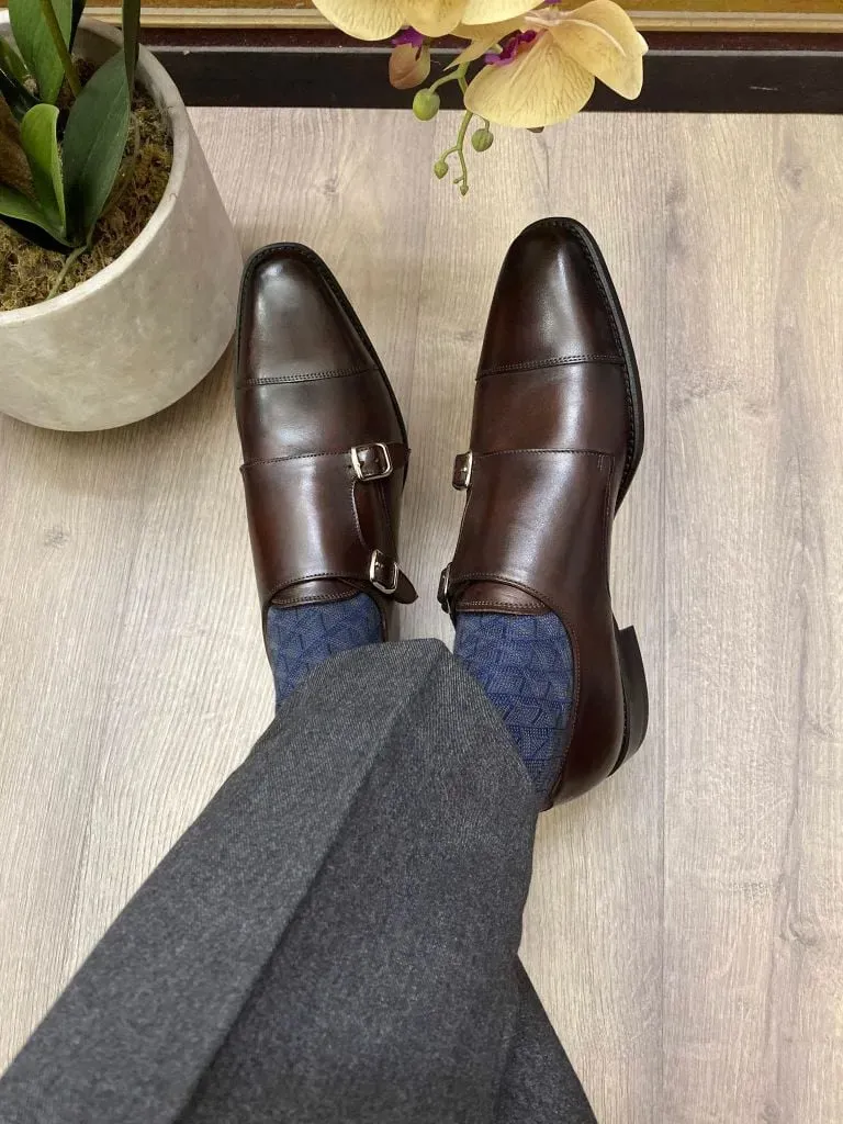Giày da nam monk strap MS886