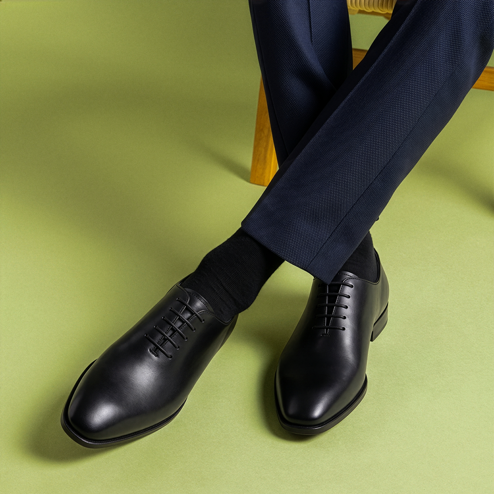 Giày da bê cao cấp Oxford Wholecut